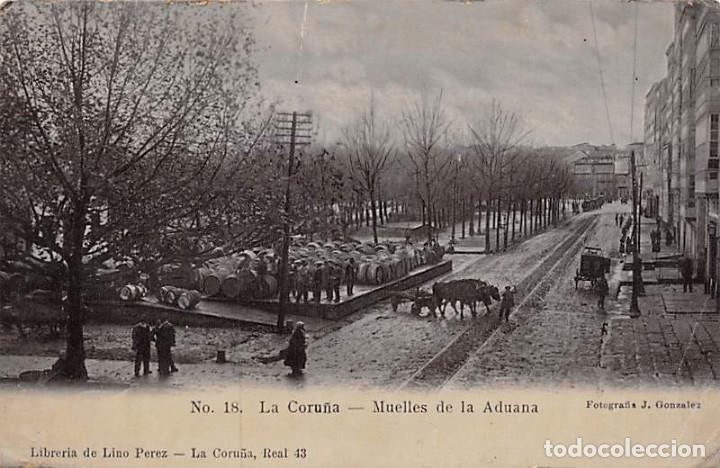 Postales: LA CORU&Ntilde;A.- MUELLES DE LA ADUANA - Foto 1
