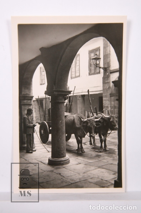 Postales: Postal Fotogr&aacute;fica - Santiago de Compostela, Soportales de la R&uacute;a Nueva - Ed. Garrabella