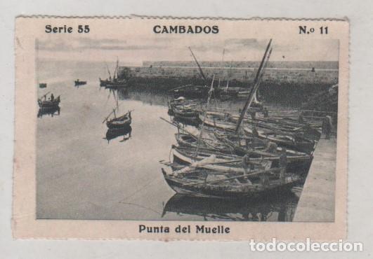 Postkarten: Cromo de las bellezas de Galica. Cambados serie 55 n&ordm; 11. Punta del Muelle.