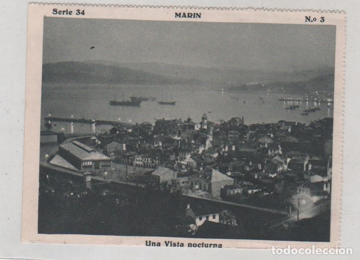 Postales: Cromo de la Bellezas de Galicia. Serie 34 n&ordm; 3 Marin. Una vista nocturna. 11 x 8 cm