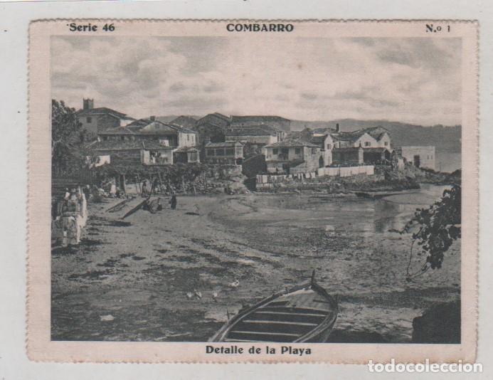 Postales: Cromo de la Bellezas de Galicia. Serie 46 Combarro n&ordm; 1 Detalle de la Playa. 11 x 8 cm