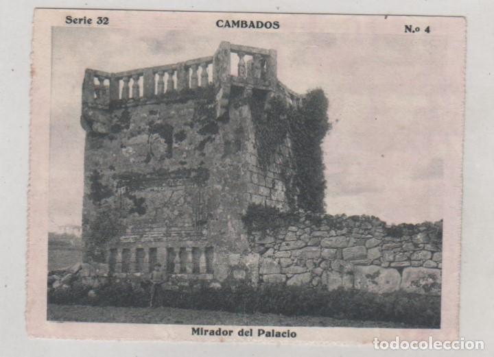 Postales: Cromo de la Bellezas de Galicia. Serie 32 Cambados n&ordm; 4 Mirador del palacio. 11 x 8 cm