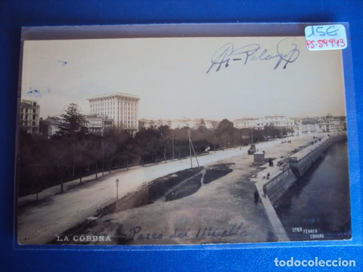 Cartoline: (PS-59943)POSTAL FOTOGRAFICA DE LA CORU&Ntilde;A-PASEO DEL MUELLE.FOTO FERRER