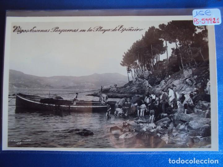 Cartoline: (PS-59921)POSTAL FOTOGRAFICA DE VIGO-ESCENAS PESQUERAS EN LA PLAYA DE ESPI&Ntilde;EIRO