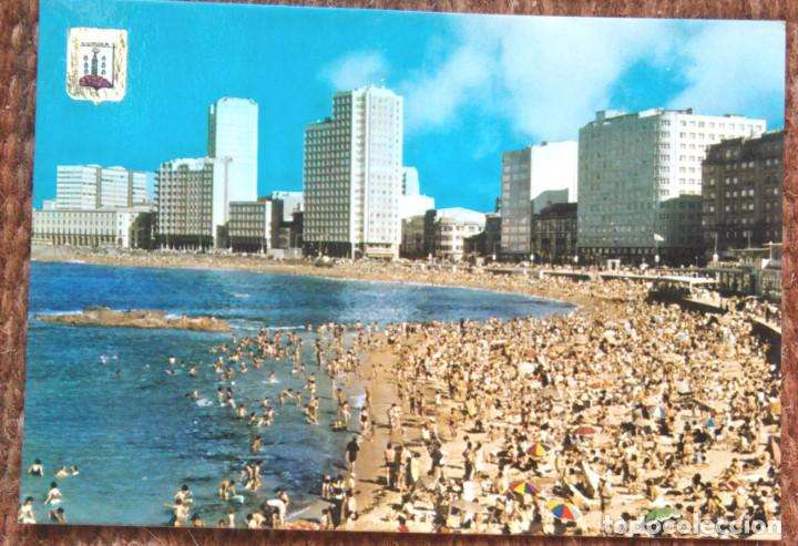 Postales: LA CORU&Ntilde;A - PLAYA DE RIAZOR - Foto 1