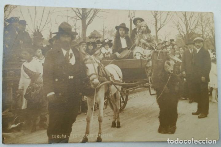 Cartoline: Postal Coru&ntilde;a - Festejos de Carnaval - Principios S. XX. Firmada Ferrer.