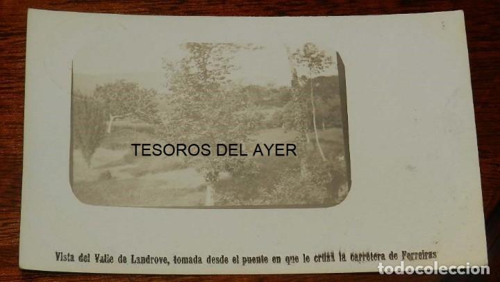 Postais: POSTAL FOTOGRAFICA DE VISTA DEL VALLE DE LANDROVE, TOMADA DESDE EL PUENTE EN QUE LE CRUZA LA CARRETE