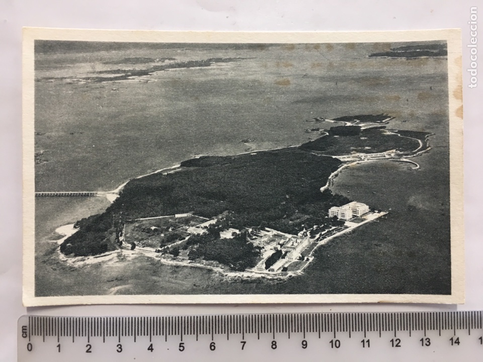 Postales: POSTAL. LA TOJA. VISTA GENERAL DE LA ISLA. OLIVA. H. 1948?.