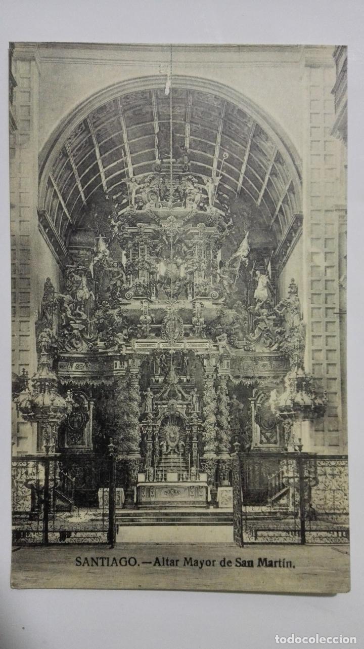 Postales: POSTAL SANTIAGO - ALTAR MAYOR DE SAN MARTIN, SIN CIRCULAR
