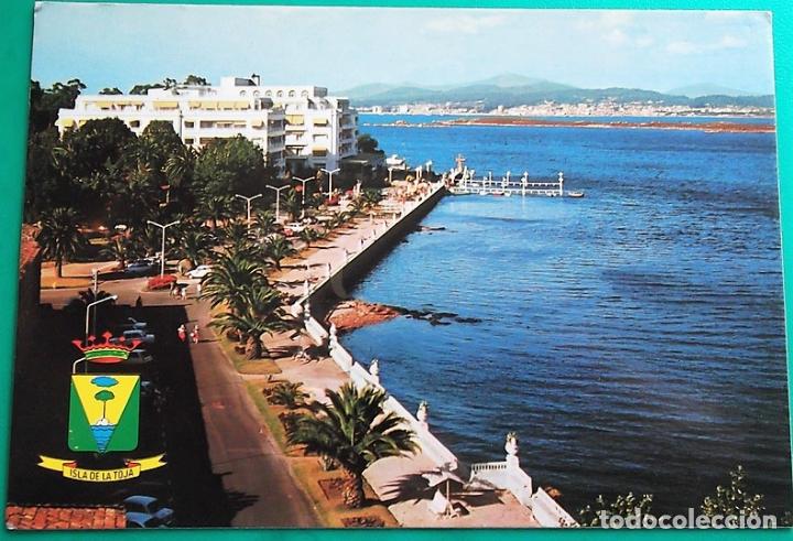Postales: Isla de la Toja. 3668 Gran Hotel y Paseo Mar&iacute;timo. Postales Fama. Nueva. Color