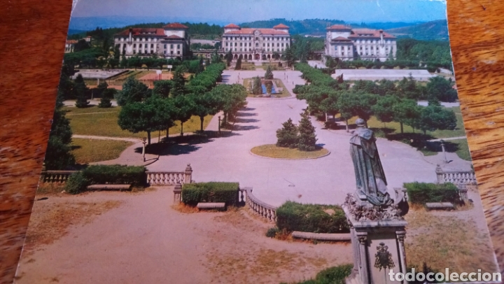 Postales: Postal Santiago de Compostela. Jardines residencia universitaria. C&iacute;rculo