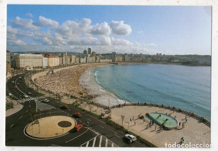 Postales: La Coru&ntilde;a. Paseo Mar&iacute;timo Orz&aacute;n - Riazor. - Foto 1