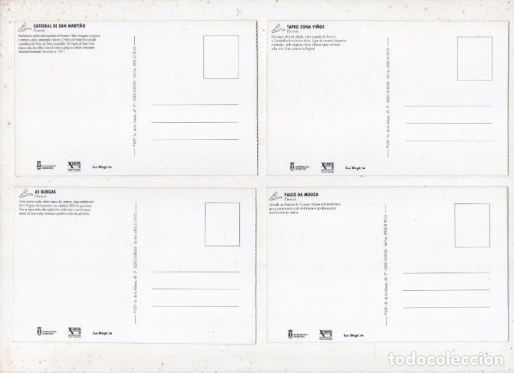 Postales: Lote de 4 postales de Ourense - Foto 2