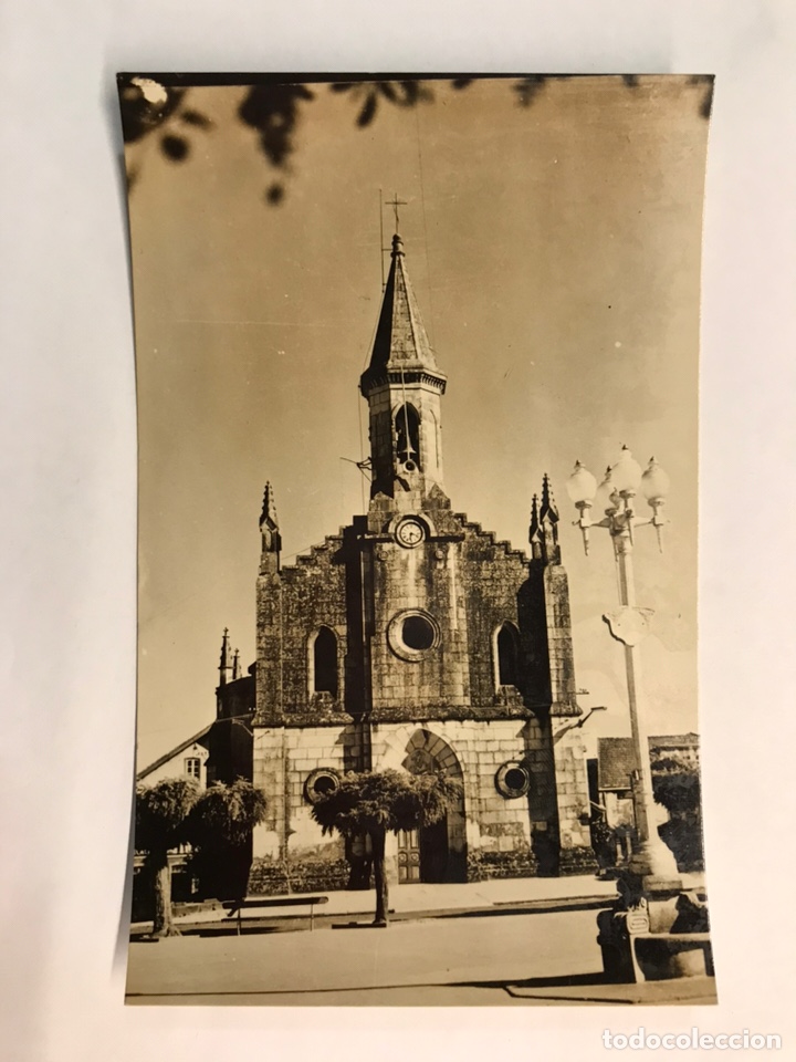 Postales: PUENTEAREAS (Pontevedra) Postal Iglesia Parroquial de San Miguel . Edita: Exclusivas Casa Porto.