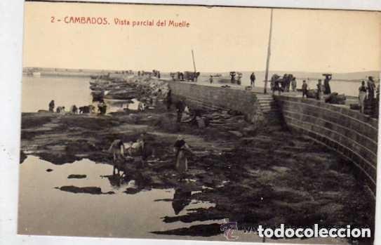 Cartoline: 2 Cambados Hotel Calixto. Vista parcial del muelle. 6127 Fototipia Thomas.