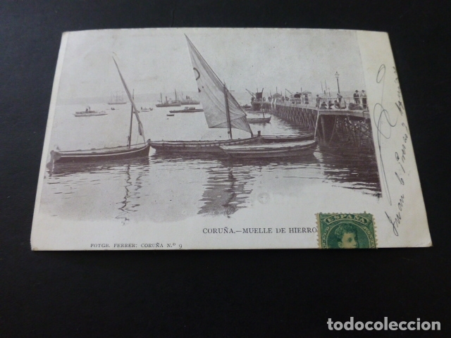 Postales: LA CORU&Ntilde;A MUELLE DE RIO - Foto 1