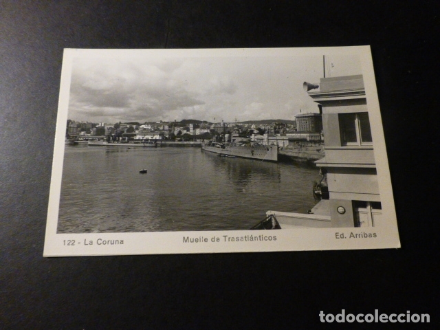 Postales: LA CORU&Ntilde;A MUELLE DE TRASATLANTICOS - Foto 1