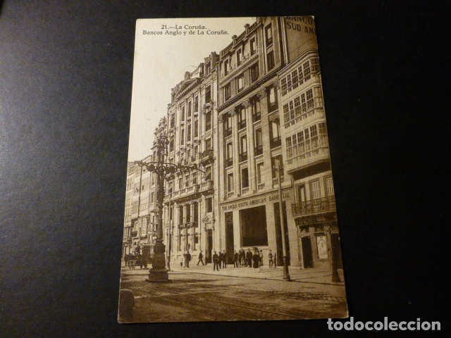 Postales: LA CORU&Ntilde;A BANCOS ANGLO Y DE LA CORU&Ntilde;A - Foto 1