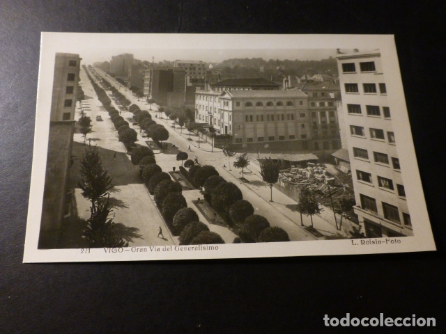Postales: VIGO PONTEVEDRA GRAN VIA DEL GENERALISIMO - Foto 1