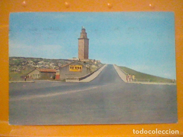 Postales: TORRE HERCULES CORU&Ntilde;A ED PARIS N&ordm; 103 CIRCULADA SOBADA ANIMADA