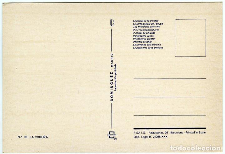 Postales: N&ordm; 98 - LA CORU&Ntilde;A. Sin circular. Ed. DOM&Iacute;NGUEZ. - Foto 2