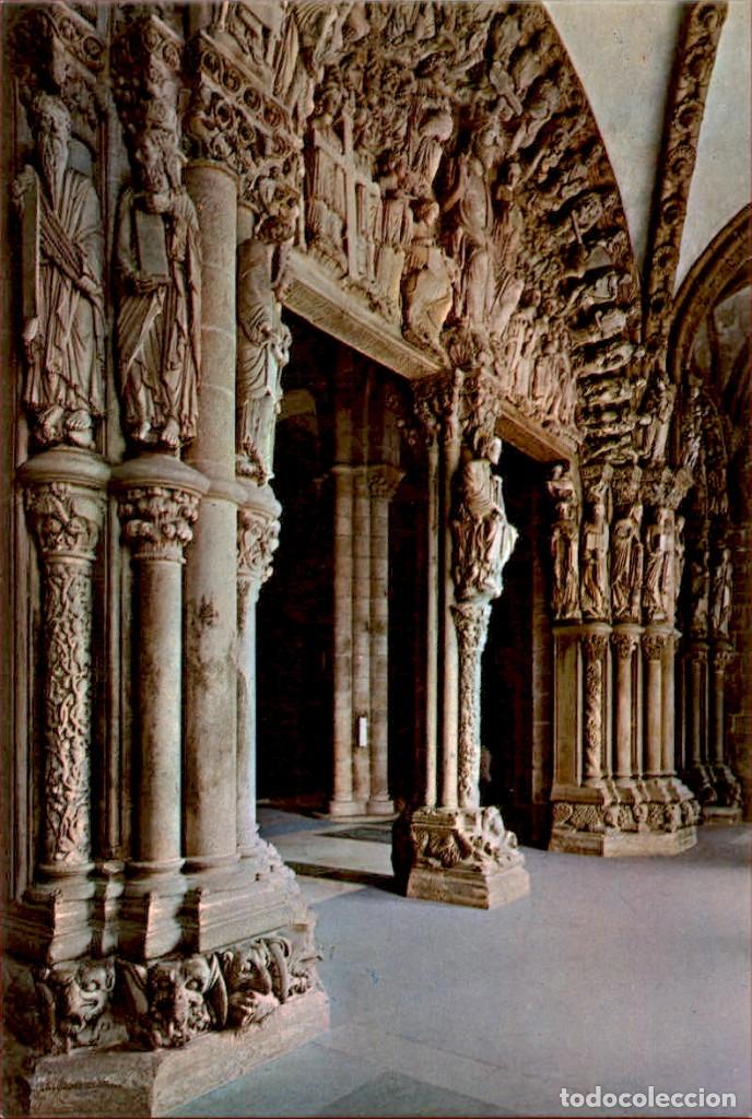Postales: Galicia &ndash; Santiago de Compostela &ndash; Catedral &ndash; Portico de la Gloria y detalle