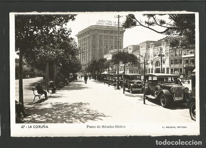 Postales: LA CORU&Ntilde;A-PASEO DE MENDEZ NU&Ntilde;EZ-47-FOTOGRAFICA ROISIN-(61.079)