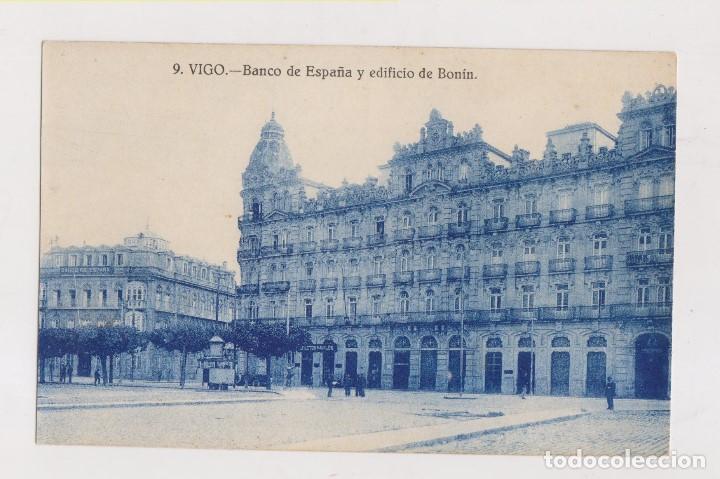 Postales: POSTAL. VIGO. BANCO DE ESPA&Ntilde;A Y EDIFICIO DE BON&Iacute;N. GALICIA - Foto 1