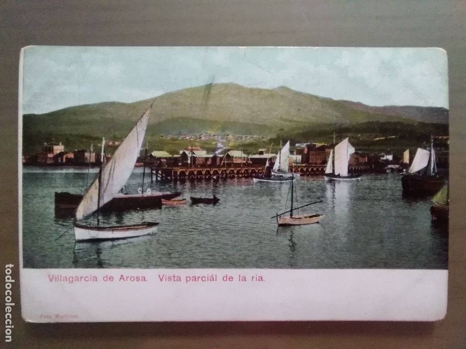 Cartoline: POSTAL VILLAGARCIA DE AROSA PONTEVEDRA VISTA PARCIAL DE LA RIA