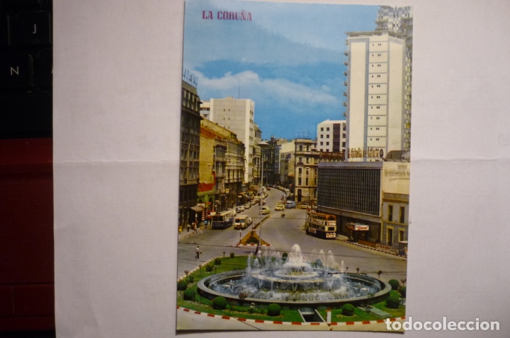Postales: POSTAL LA CORU&Ntilde;A- FUENTE LUMINOSA