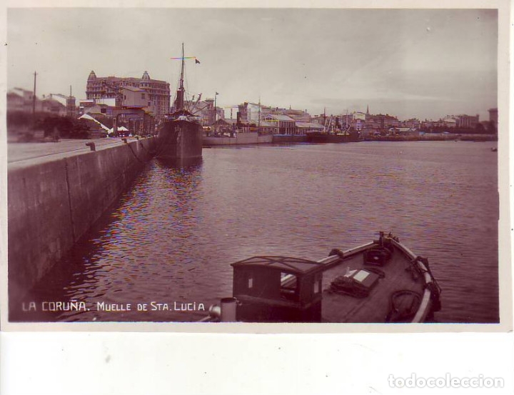 Postales: CORU&Ntilde;A  MUELLE DE STA. LUCIA