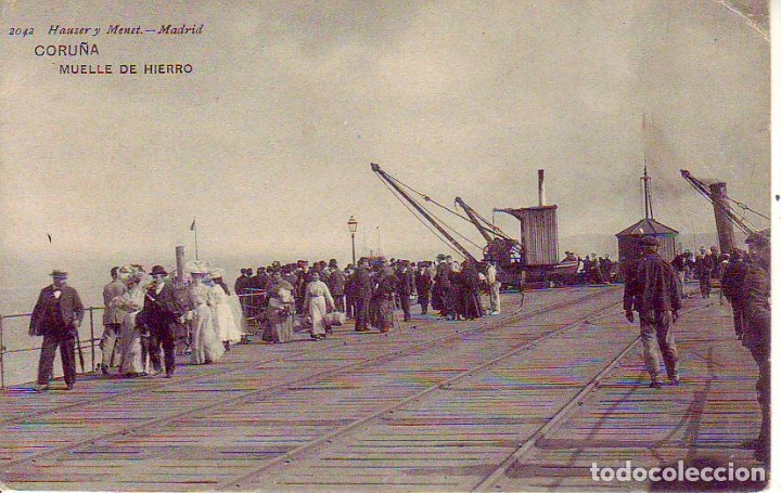 Postales: LA CORU&Ntilde;A MUELLE DE HIERRO - Foto 1