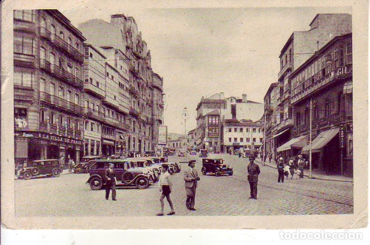 Postales: VIGO - PUERTA DEL SOL - CENSURA MILITAR - Foto 1