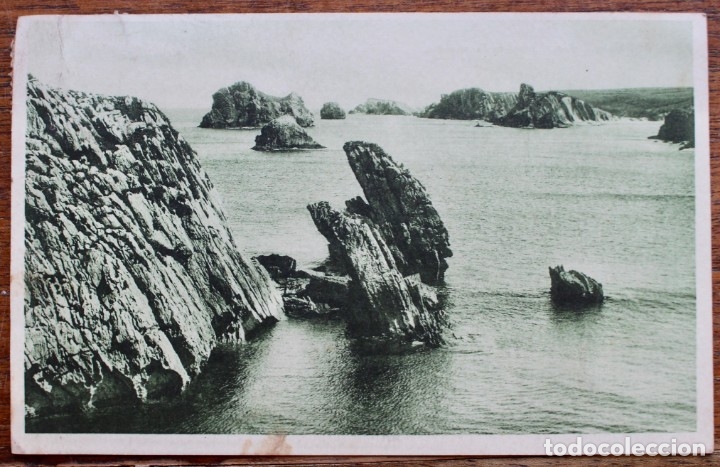 Postkarten: EL CANT&Aacute;BRICO -COSTA DE LA MUERTE. FOTO MARQUES DE STA MARIA DE VILLAR-CIRCULADA -CENSURA MILITAR