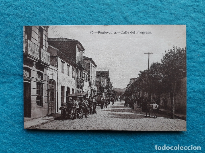 Postales: Pontevedra. Calle del Progreso. Animada. - Foto 1