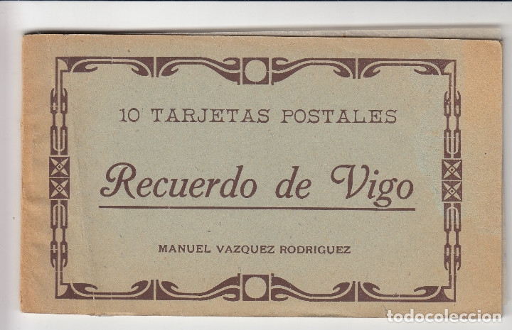 Postales: RECUERDO DE VIGO, BLOC DE 10 POSTALES ANTIGUAS, MANUEL V&Aacute;ZQUEZ RODR&Iacute;GUEZ, Env&iacute;o gratis