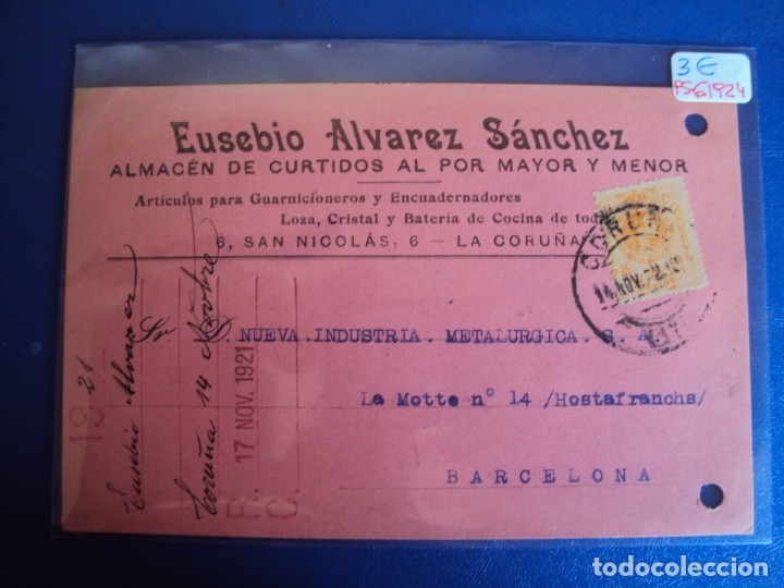 Postales: (PS-61924)POSTAL DE LA CORU&Ntilde;A-EUSEBIO ALVAREZ SANCHEZ.ALMACEN DE CURTIDOS