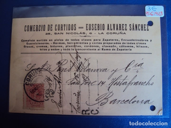 Postales: (PS-61923)POSTAL DE LA CORU&Ntilde;A-COMERCIO DE CURTIDOS.EUSEBIO ALVAREZ NU&Ntilde;EZ - Foto 1