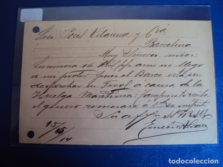 Postales: (PS-61923)POSTAL DE LA CORU&Ntilde;A-COMERCIO DE CURTIDOS.EUSEBIO ALVAREZ NU&Ntilde;EZ - Foto 2