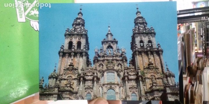 Postales: Postal Santiago de Compostela Catedral Torres escrita y sellada