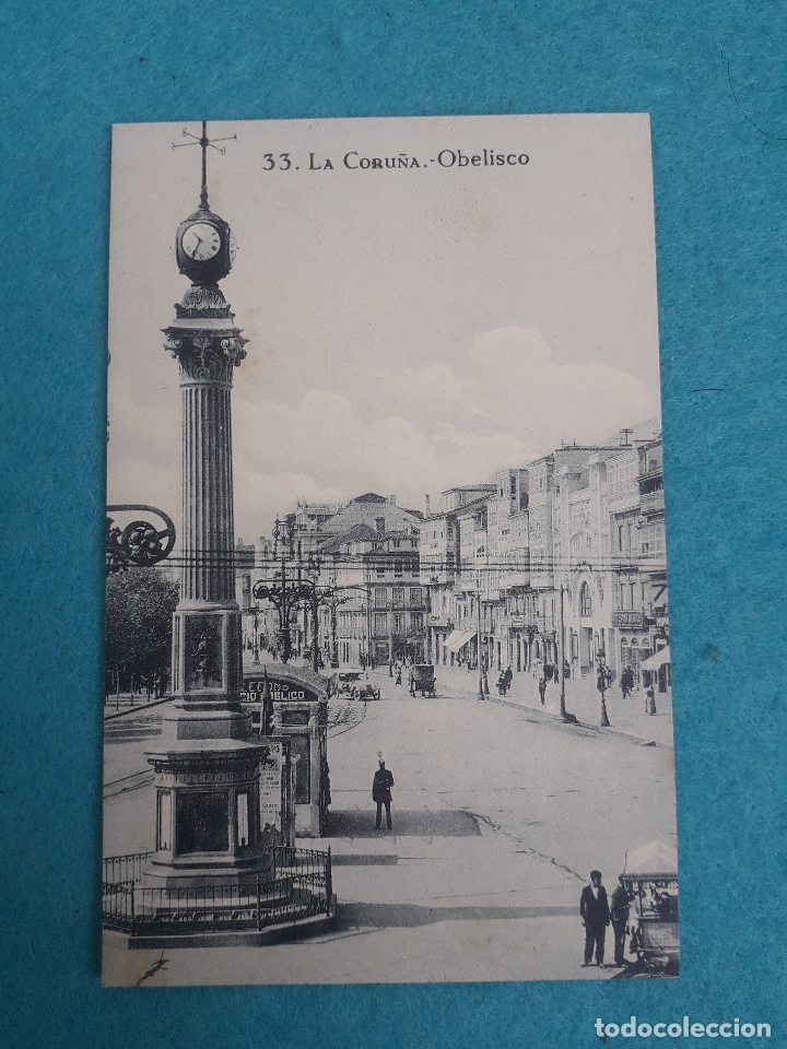 Postales: La Coru&ntilde;a. Obelisco. Animada. - Foto 1