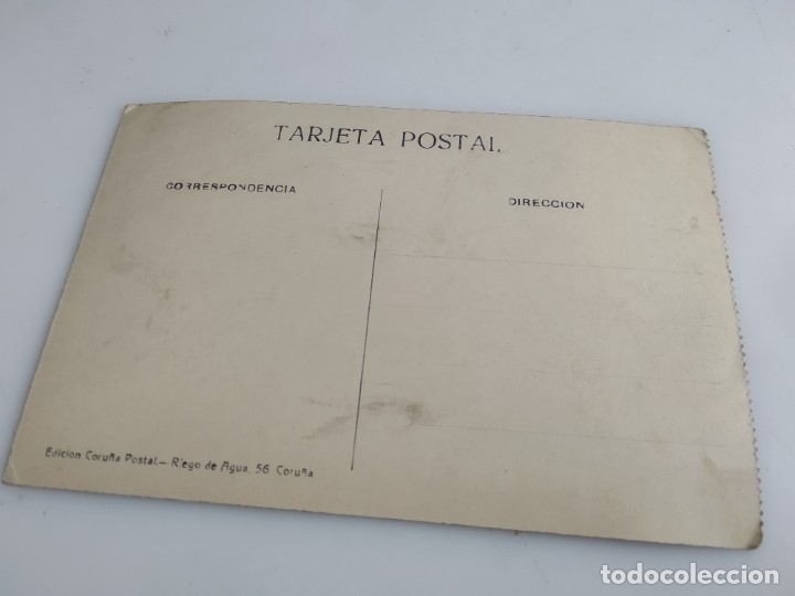 Postales: ANTIGUA POSTAL DE LA CORU&Ntilde;A MERCADO DE LA GUARDA - Foto 2
