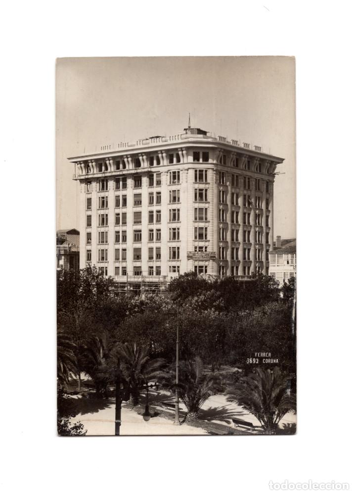 Postales: LA CORU&Ntilde;A.- EDIFICIO EN CONSTRUCCI&Oacute;N. FOTO FERRER. - Foto 1