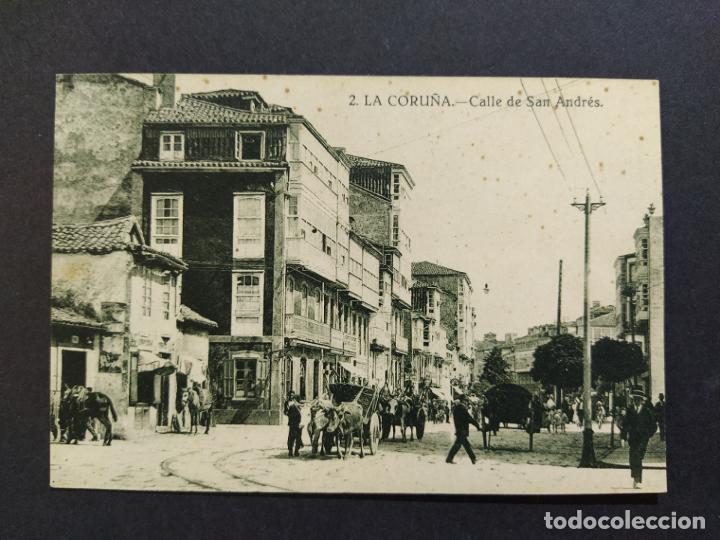 Postcards: LA CORU&Ntilde;A-CALLE DE SAN ANDRES-2-GRAFOS-POSTAL ANTIGUA-(64.679)