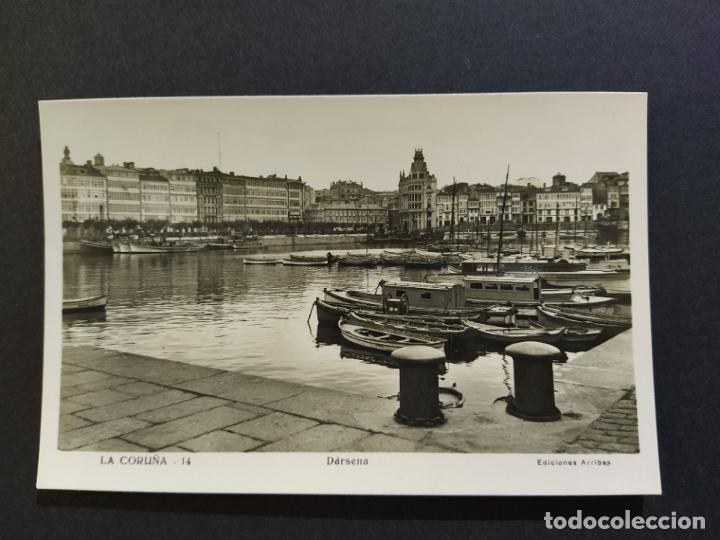Postales: LA CORU&Ntilde;A-DARSENA-14-ED&middot;ARRIBAS-POSTAL FOTOGRAFICA ANTIGUA-(64.680)
