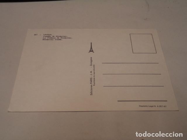 Postales: ORENSE - POSTAL VER&Iacute;N - CASTILLO DE MONTERREY - Foto 2