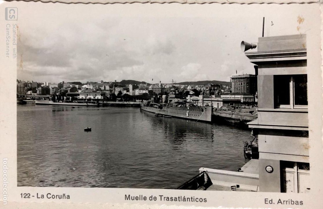 Postkarten: TARJETA POSTAL DE LA CORU&Ntilde;A-MUELLE DE TRANSTLANTICOS.
