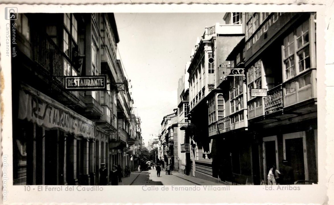 Postkarten: TARJETA POSTAL DE EL FERROLDEL CAUDILLO. CALLE DE FERNANDO VILLAAMIL.