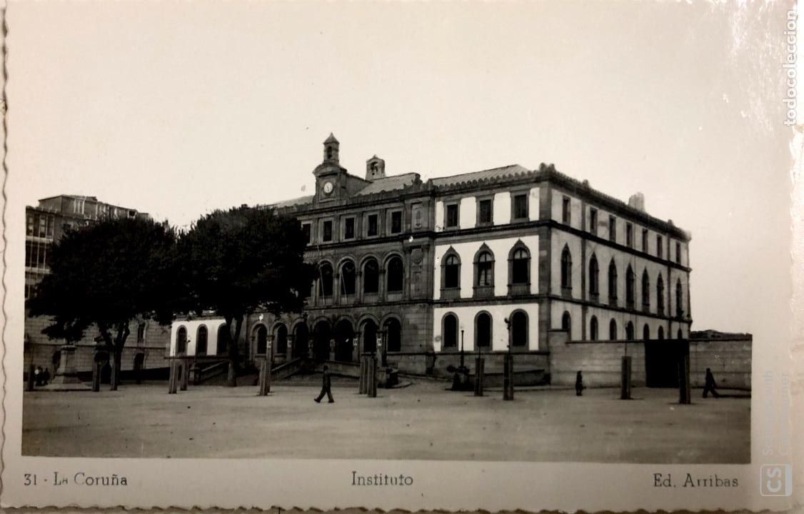 Postales: TARJETA POSTAL DE LA CORU&Ntilde;A. INSTITUTO. - Foto 1
