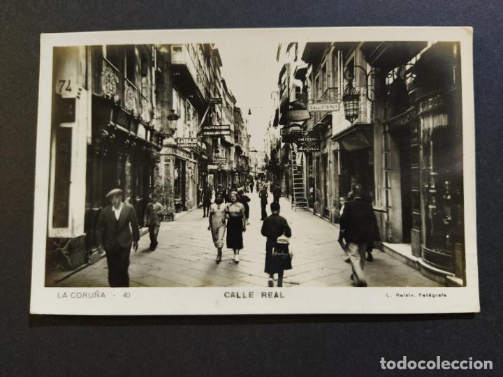 Postales: LA CORU&Ntilde;A-CALLE REAL-40-ROISIN-POSTAL FOTOGRAFICA-(65.760)